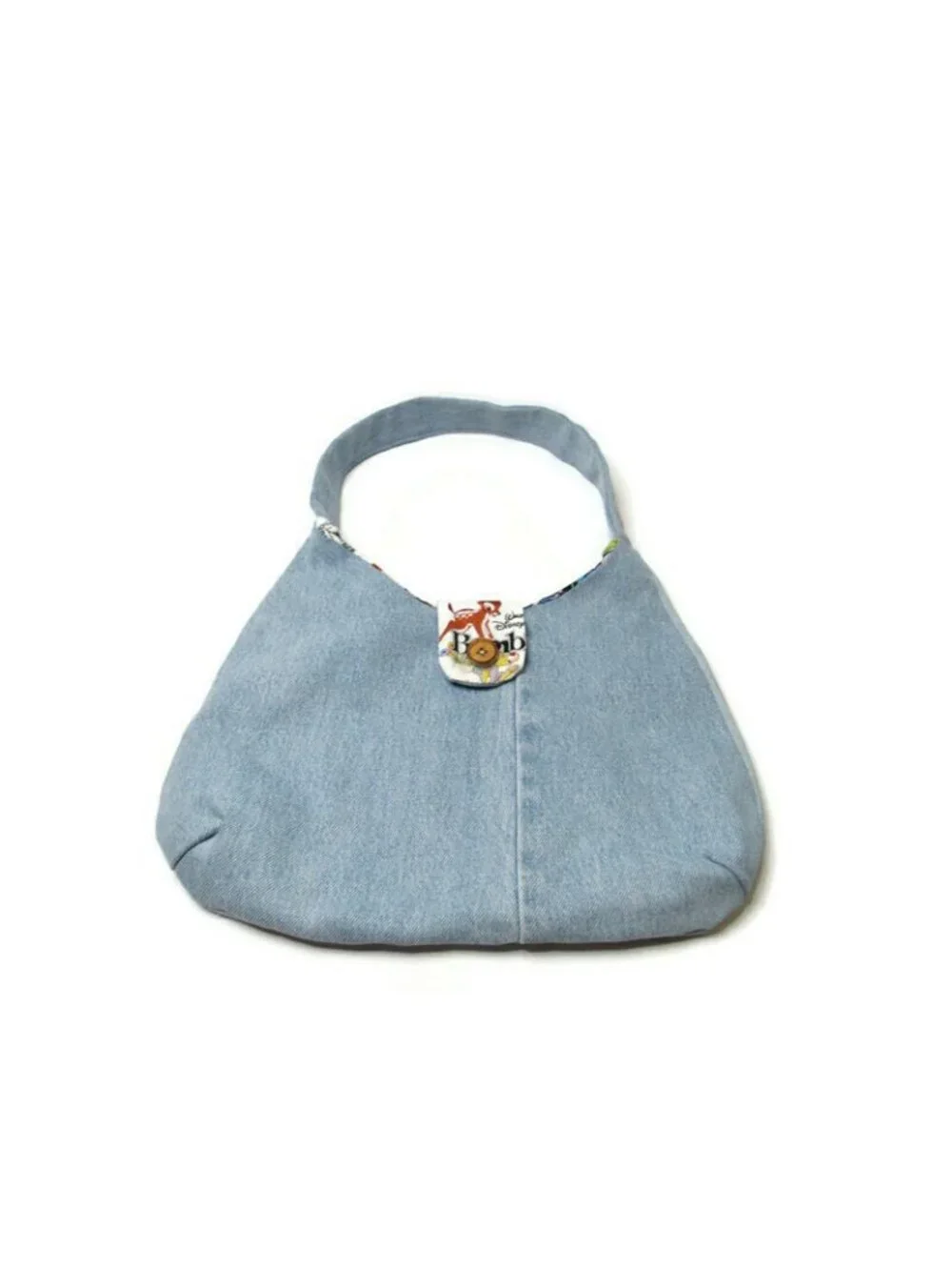 Disney Character Denim Jean Purse Bambi Dumbo Dalmatians Pinocchio Hand Made